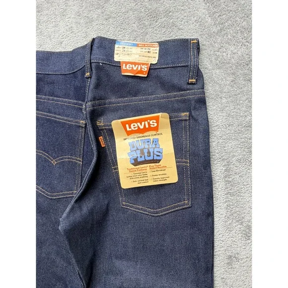 Vintage Levis 746 Student Bell Bottom Jeans Mens 28x36 Blue Dura Plus 70s